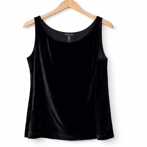 Eileen Fisher Tops - Eileen Fisher NWT Black Velvet Tank Silk Blend Size M